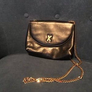 Paloma Picasso black leather purse